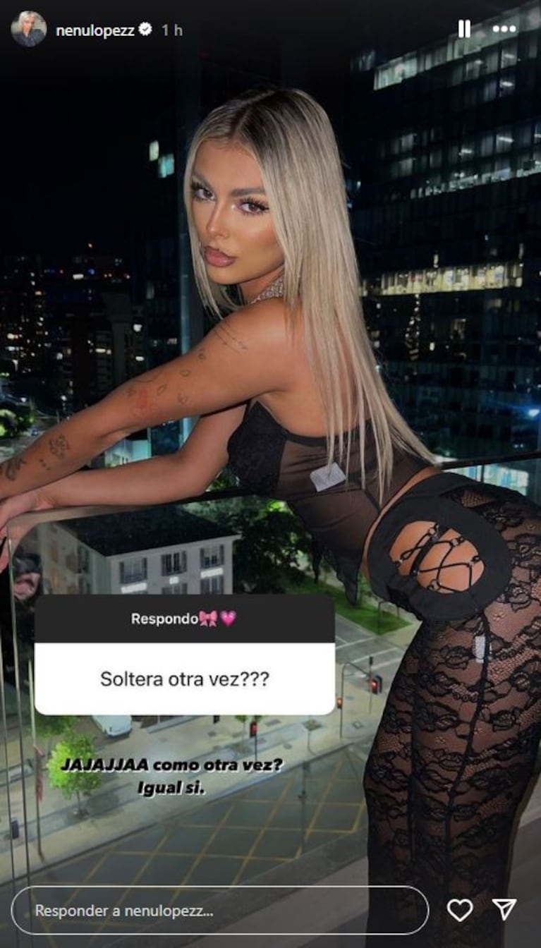 Foto: Captura de Instagram Stories (@nenulopezz)