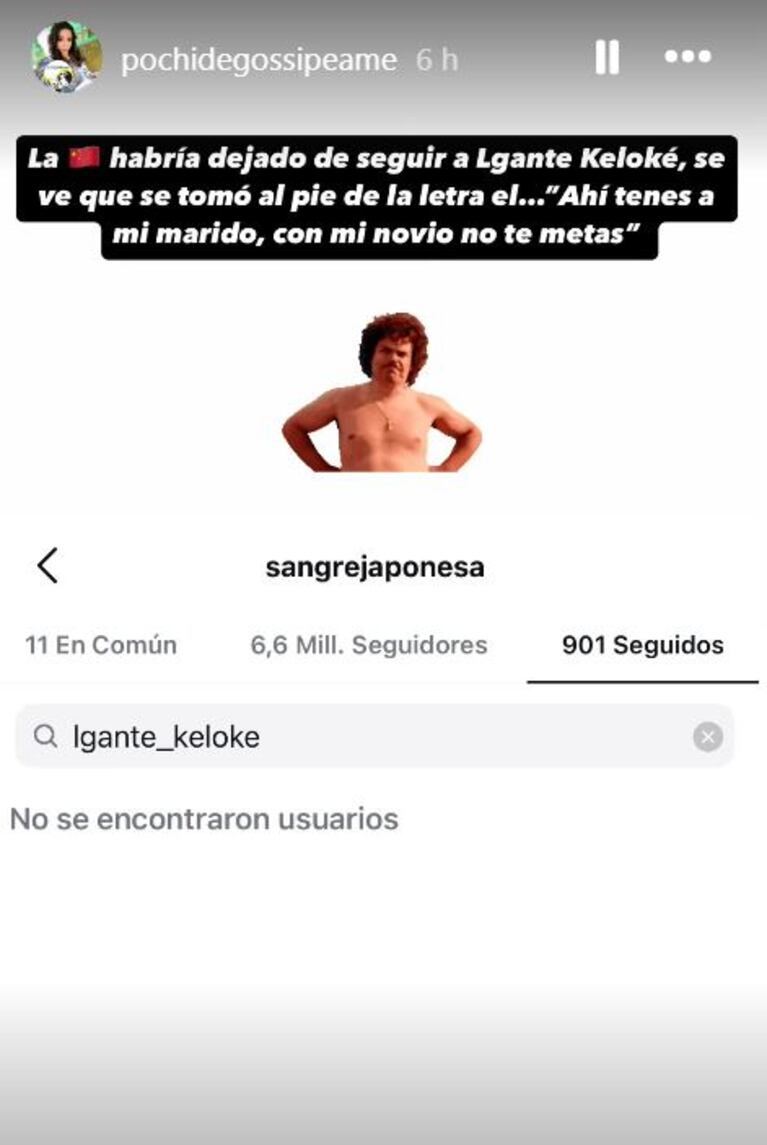 Foto: Captura de Instagram Stories (@pochidegossipeame)