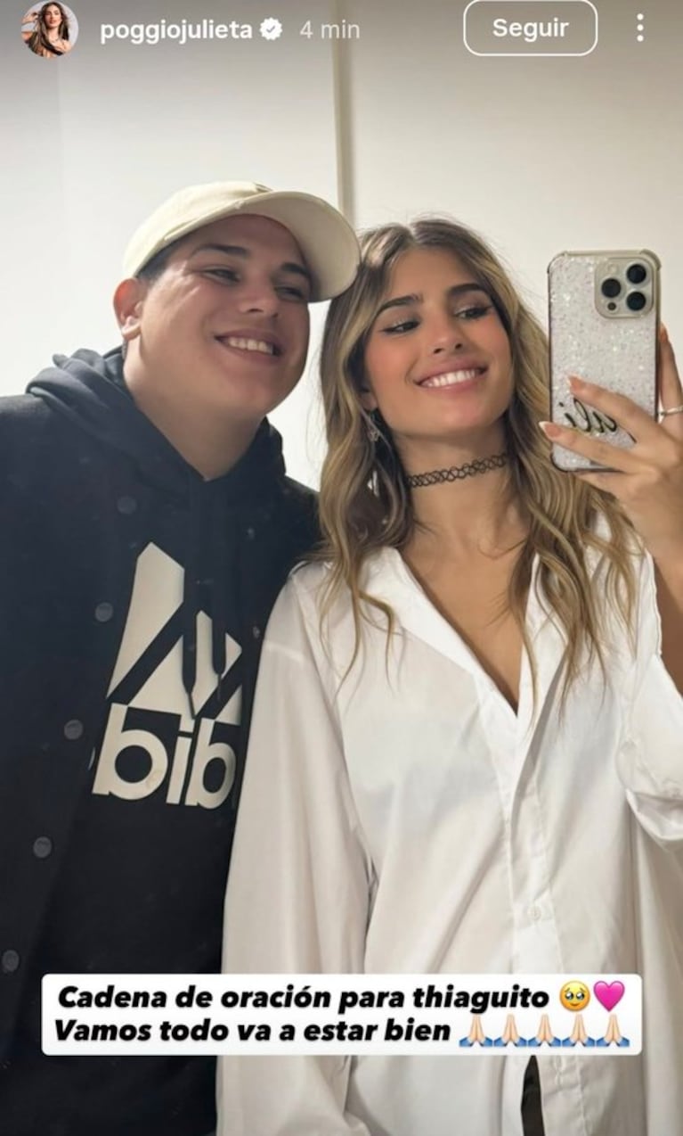 Foto: Captura de Instagram Stories (@poggiojulieta)