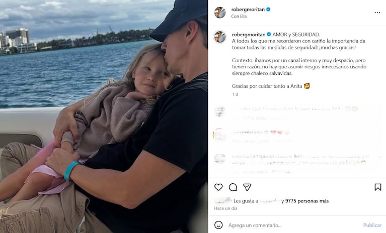 Foto: Captura de Instagram Stories (@robergmoritan)