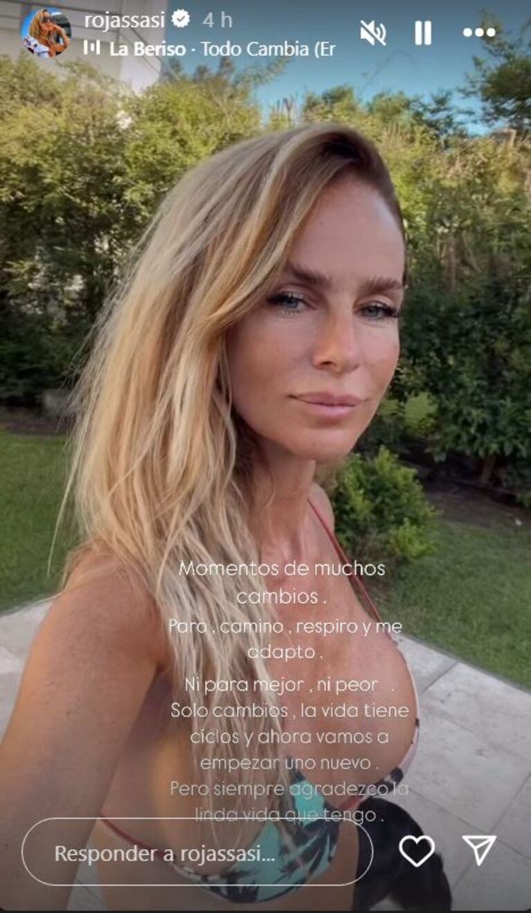 Foto: Captura de Instagram Stories (@rojassasi)