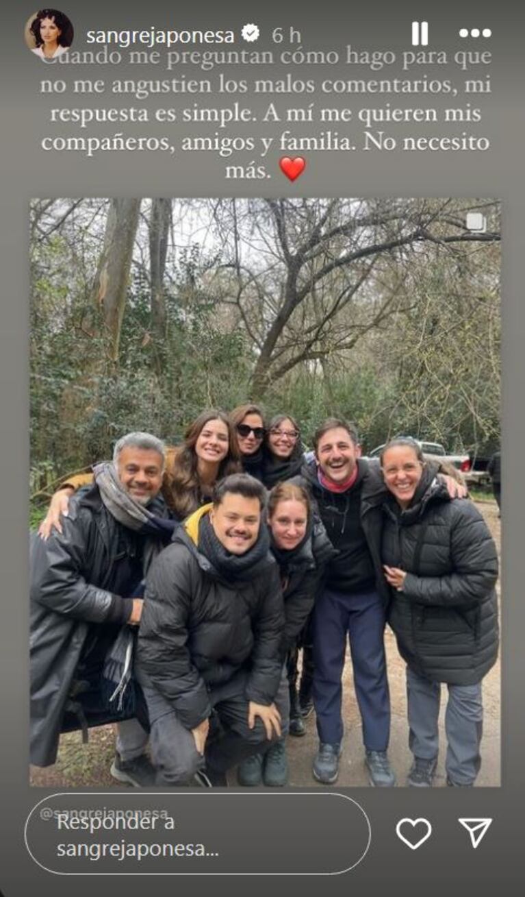 Foto: Captura de Instagram Stories (@sangrejaponesa)