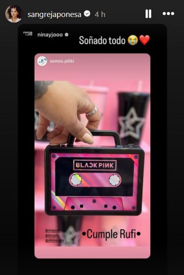 Foto: Captura de Instagram Stories (@sangrejaponesa)