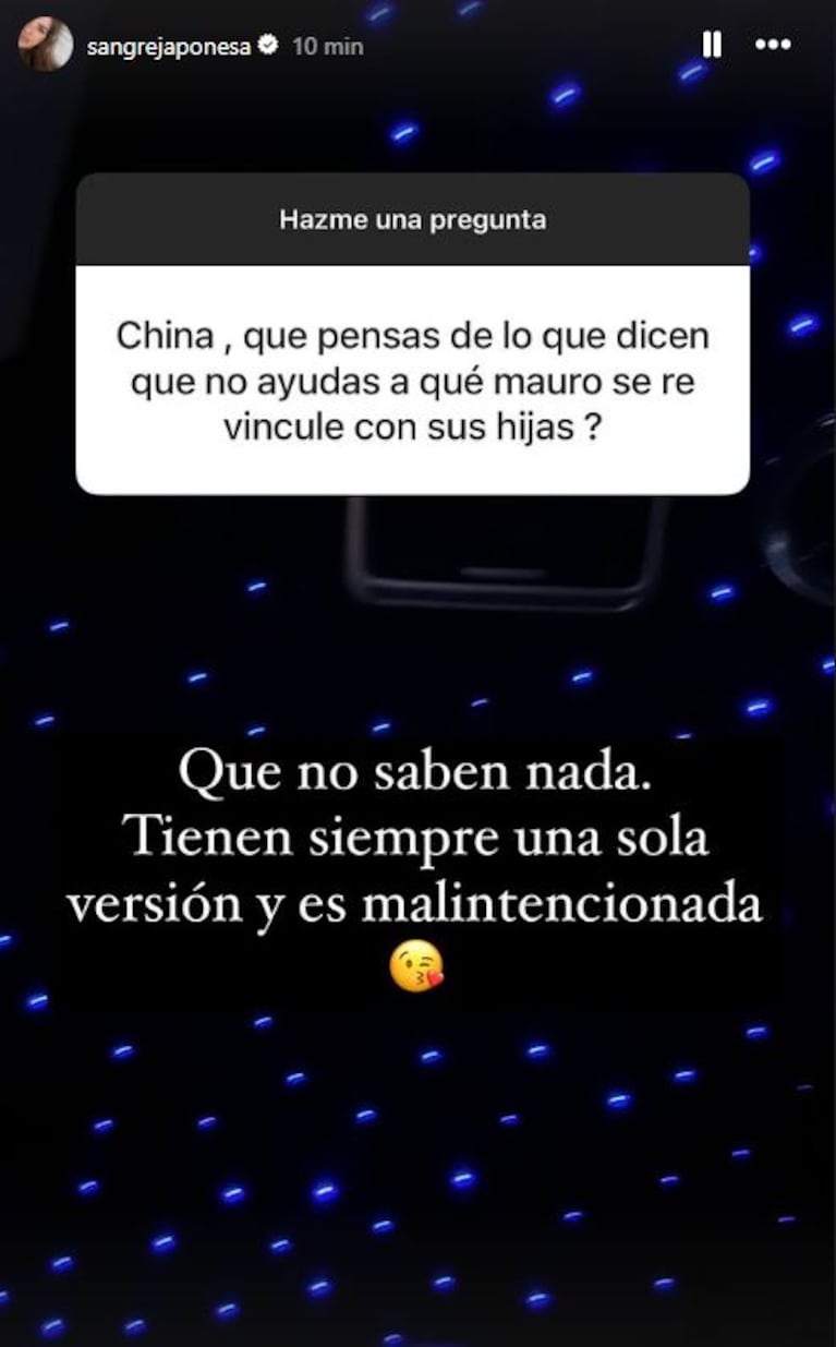 Foto: Captura de Instagram Stories (@sangrejaponesa)