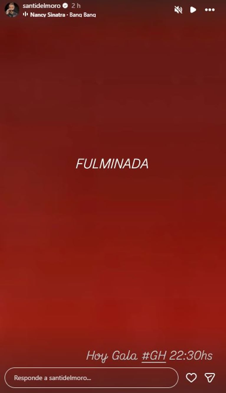 Foto: Captura de Instagram Stories (@santidelmoro)