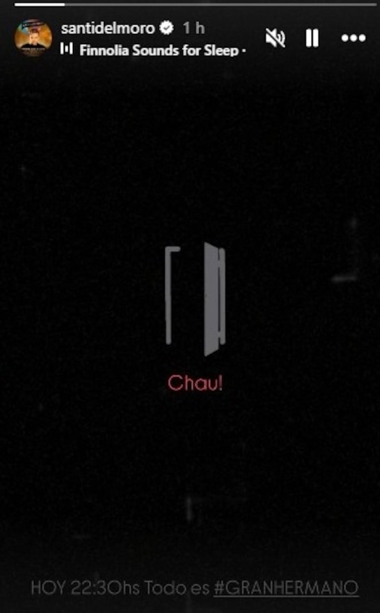 Foto: Captura de Instagram Stories (@santidelmoro)