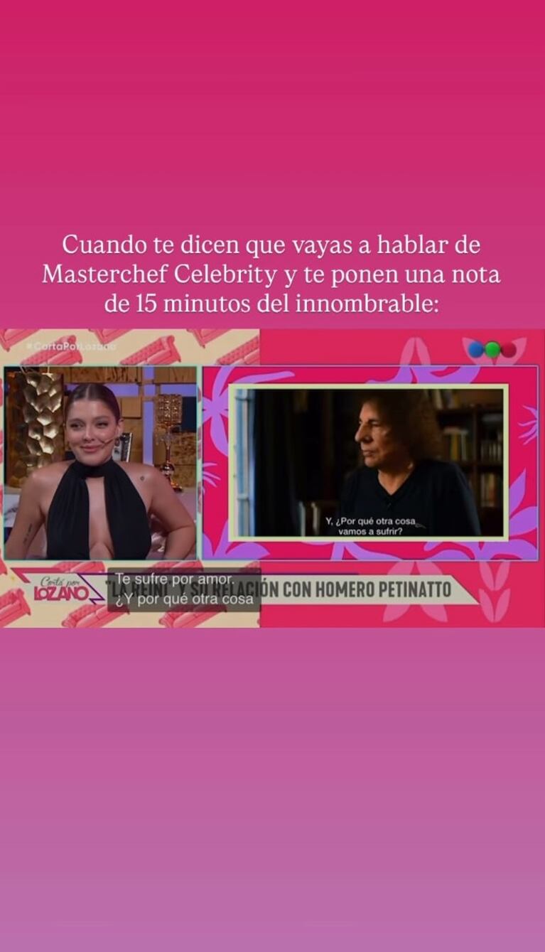 Foto: Captura de Instagram Stories (@sofiagonet)