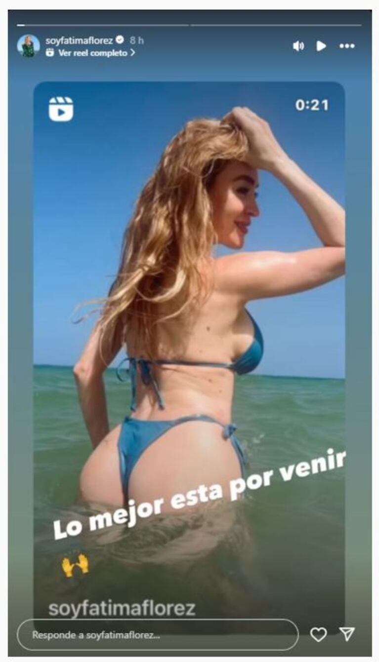 Foto: Captura de Instagram Stories (@soyfatimaflorez)