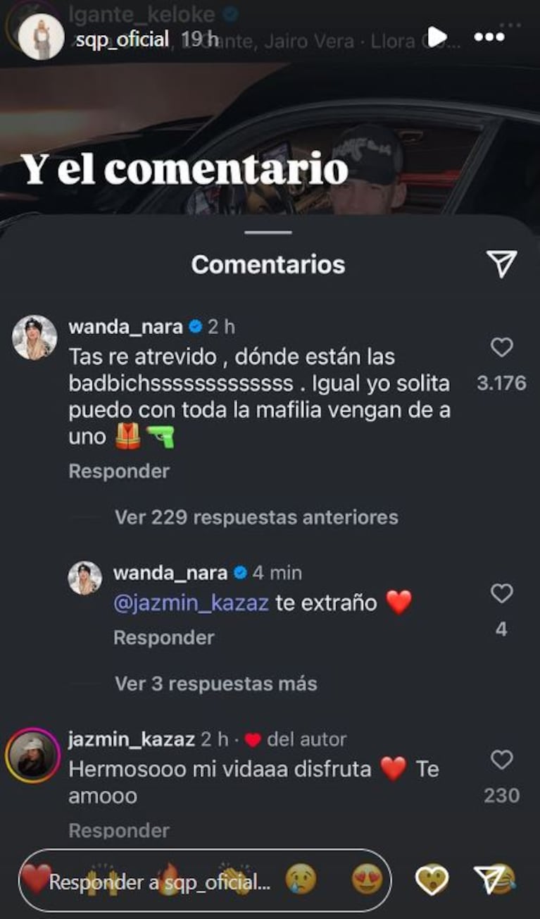 Foto: Captura de Instagram Stories (@sqp_oficial)