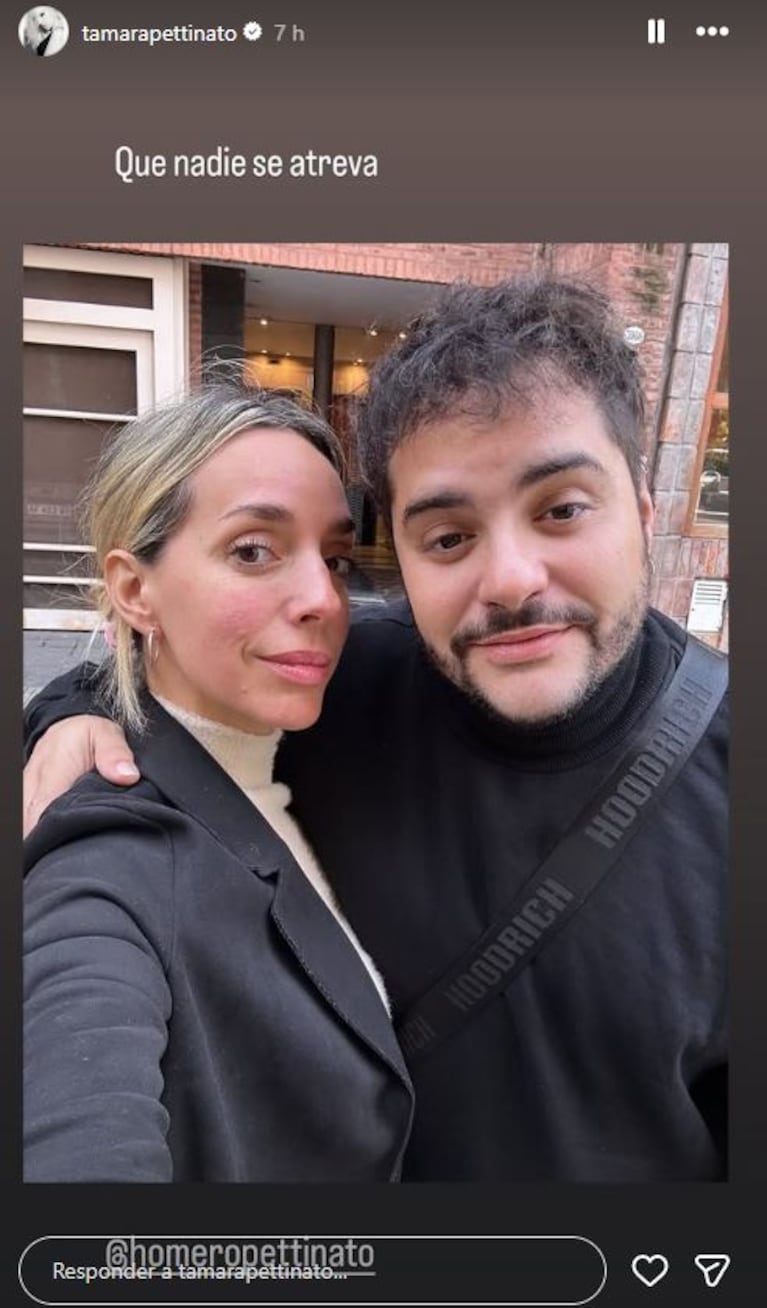 Foto: Captura de Instagram Stories (@tamarapettinato)