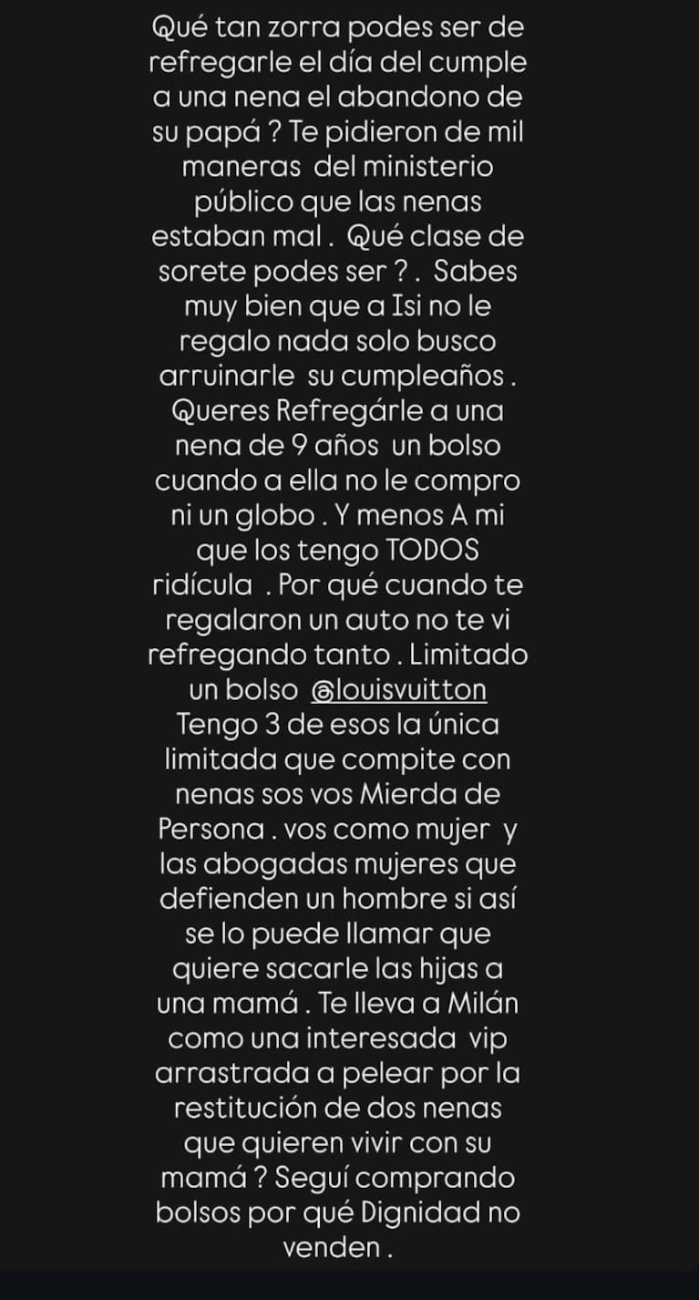 Foto: Captura de Instagram Stories (@wanda_nara)