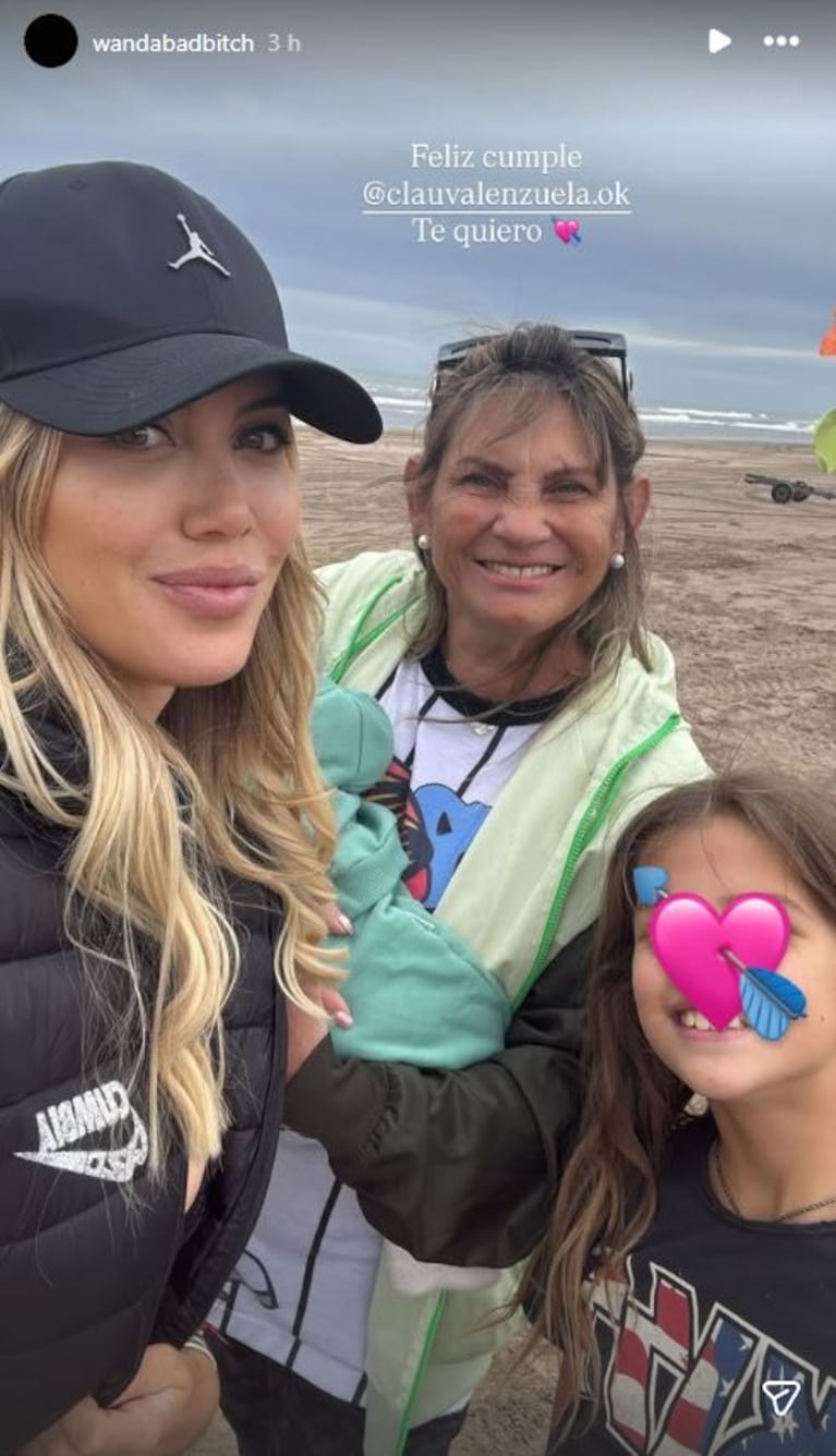 Foto: Captura de Instagram Stories (@wanda_nara)