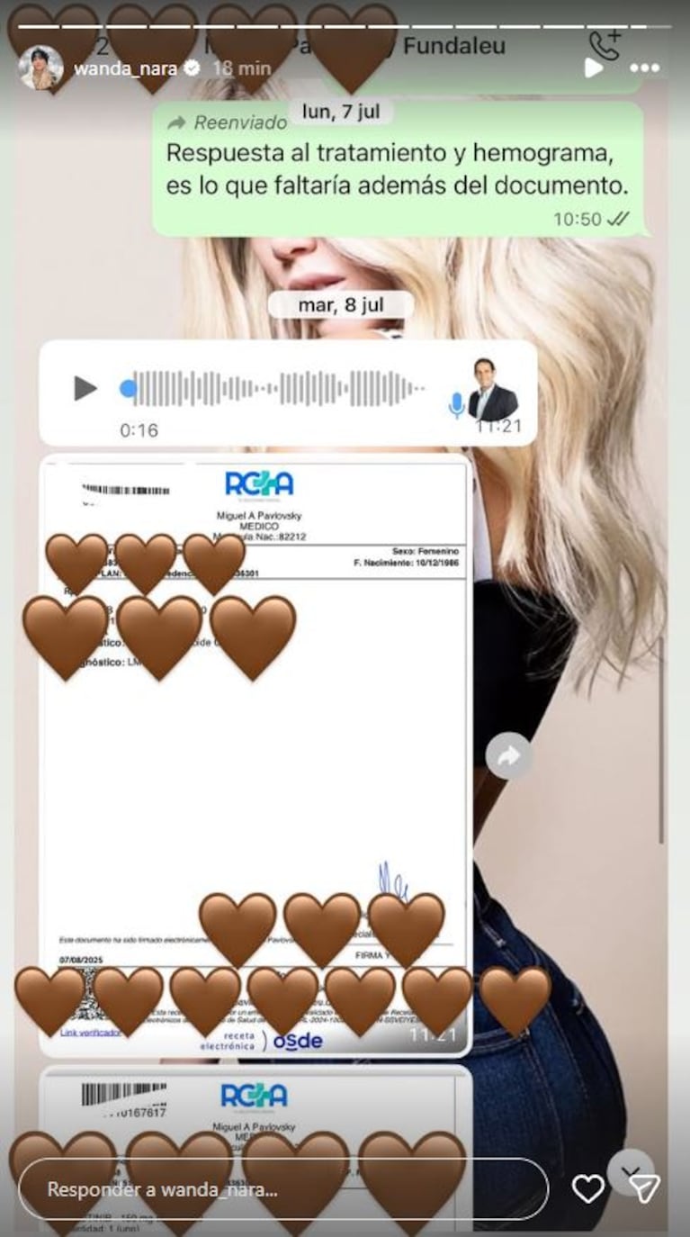 Foto: Captura de Instagram Stories (@wanda_nara)