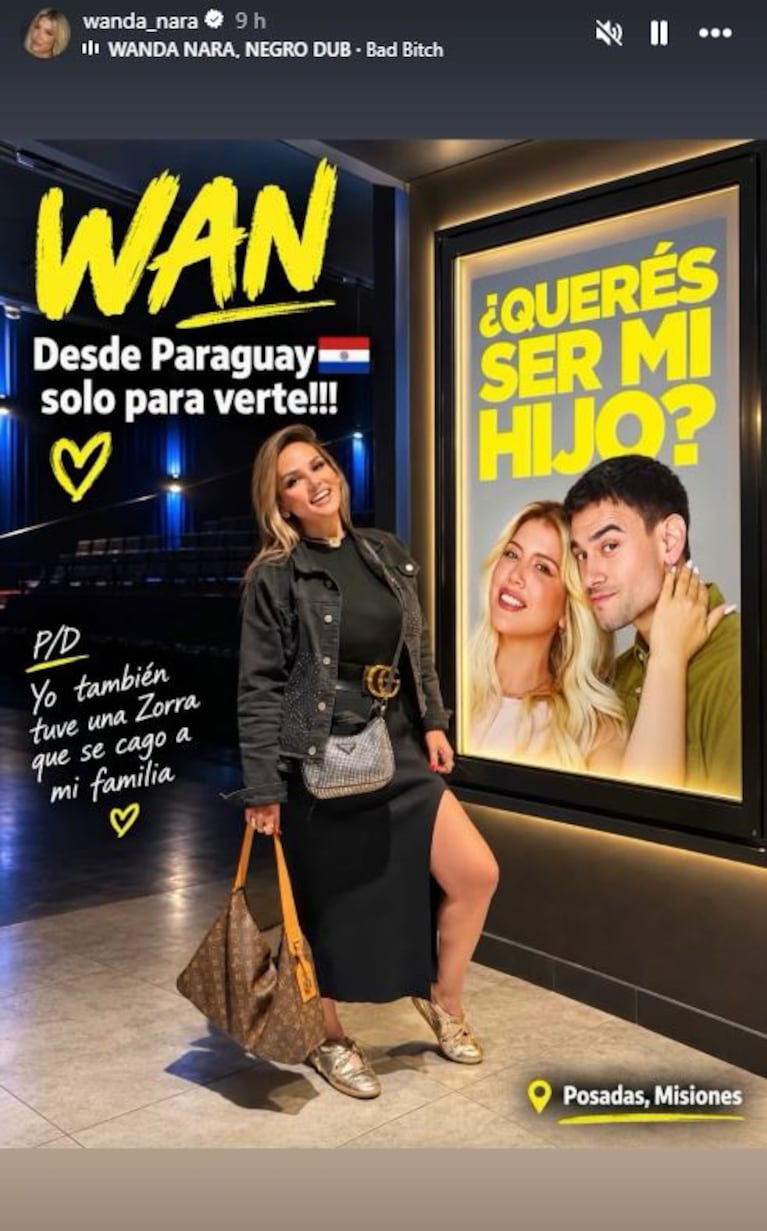 Foto: Captura de Instagram Stories  (@wanda_nara)