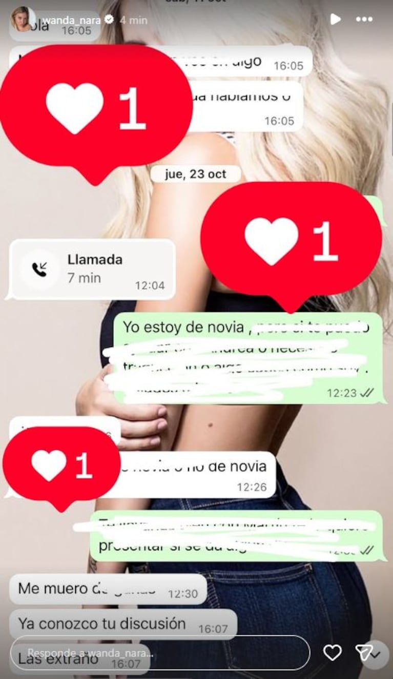 Foto: Captura de Instagram Stories (@wanda_nara)