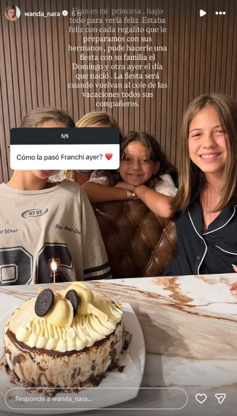 Foto: Captura de Instagram Stories (@wanda_nara)