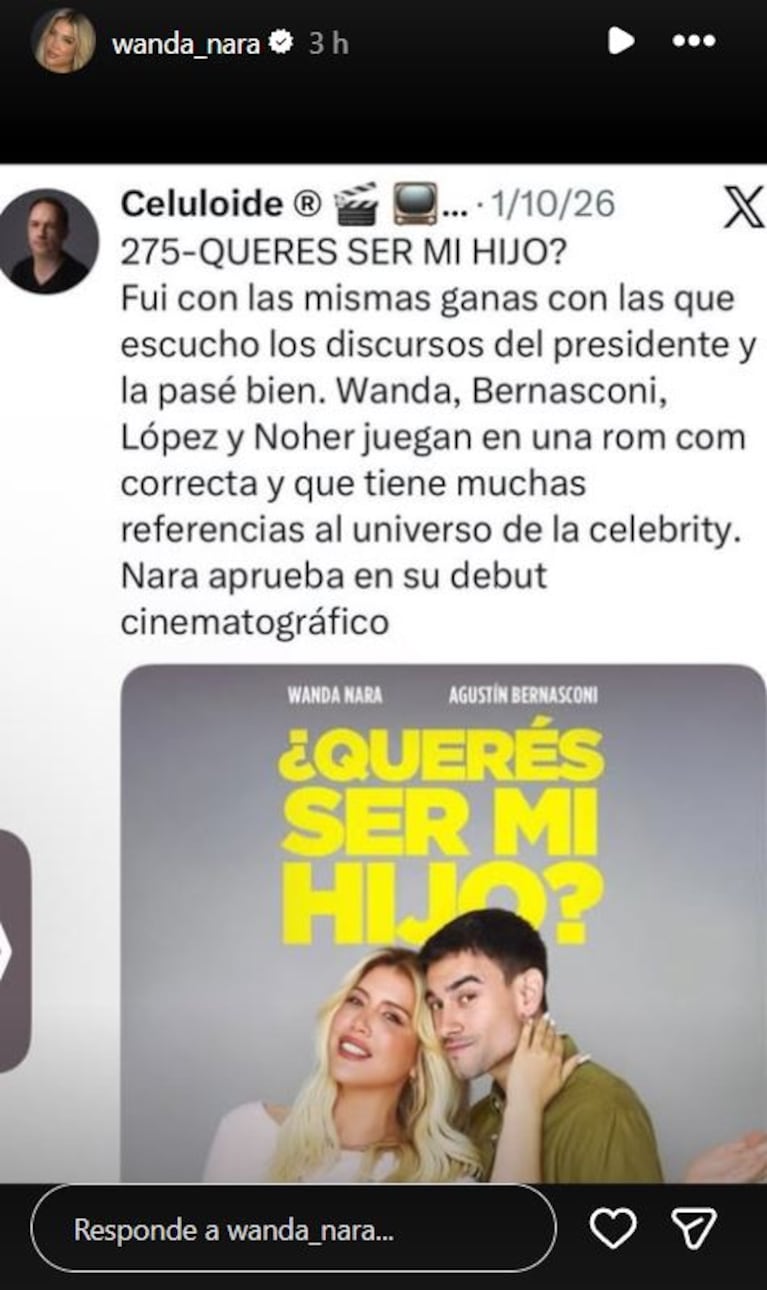 Foto: Captura de Instagram Stories (@wanda_nara)