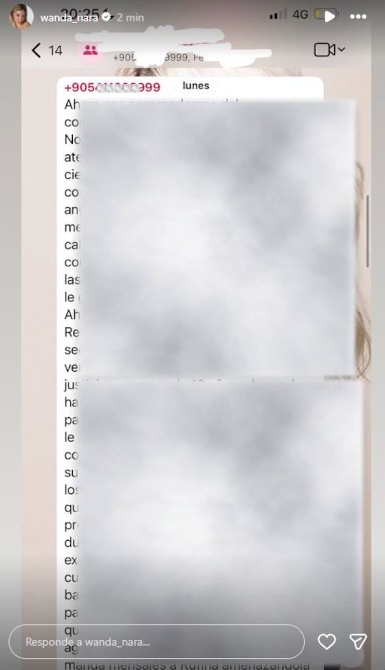 Foto: Captura de Instagram Stories (@wanda_nara)
