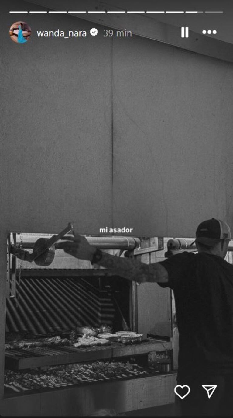 Foto: Captura de Instagram Stories (@wanda_nara)