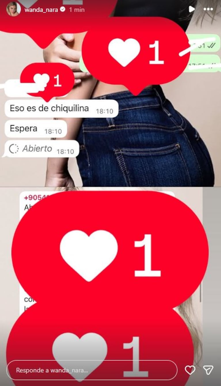 Foto: Captura de Instagram Stories (@wanda_nara)