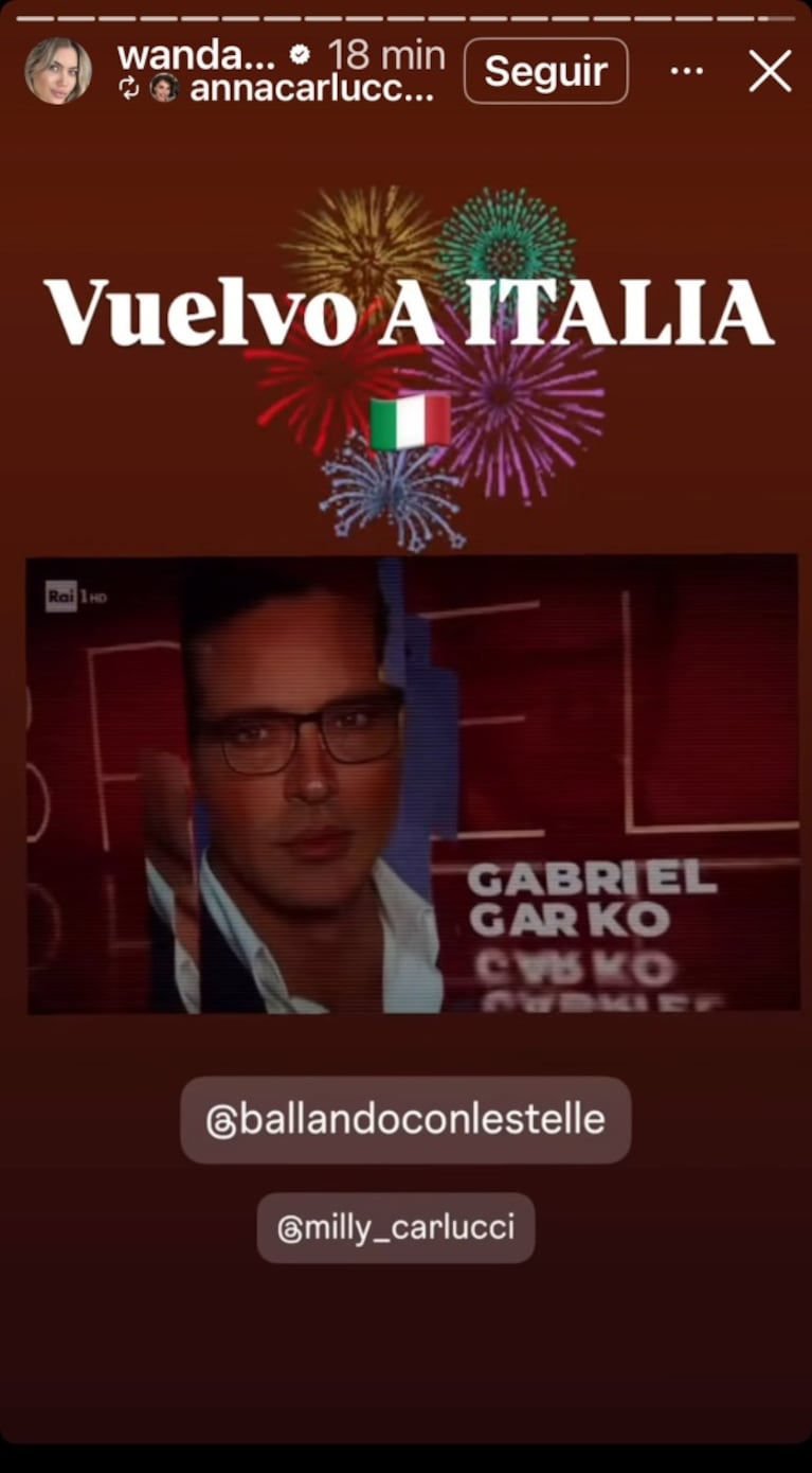 Foto: Captura de Instagram Stories (@wanda_nara)