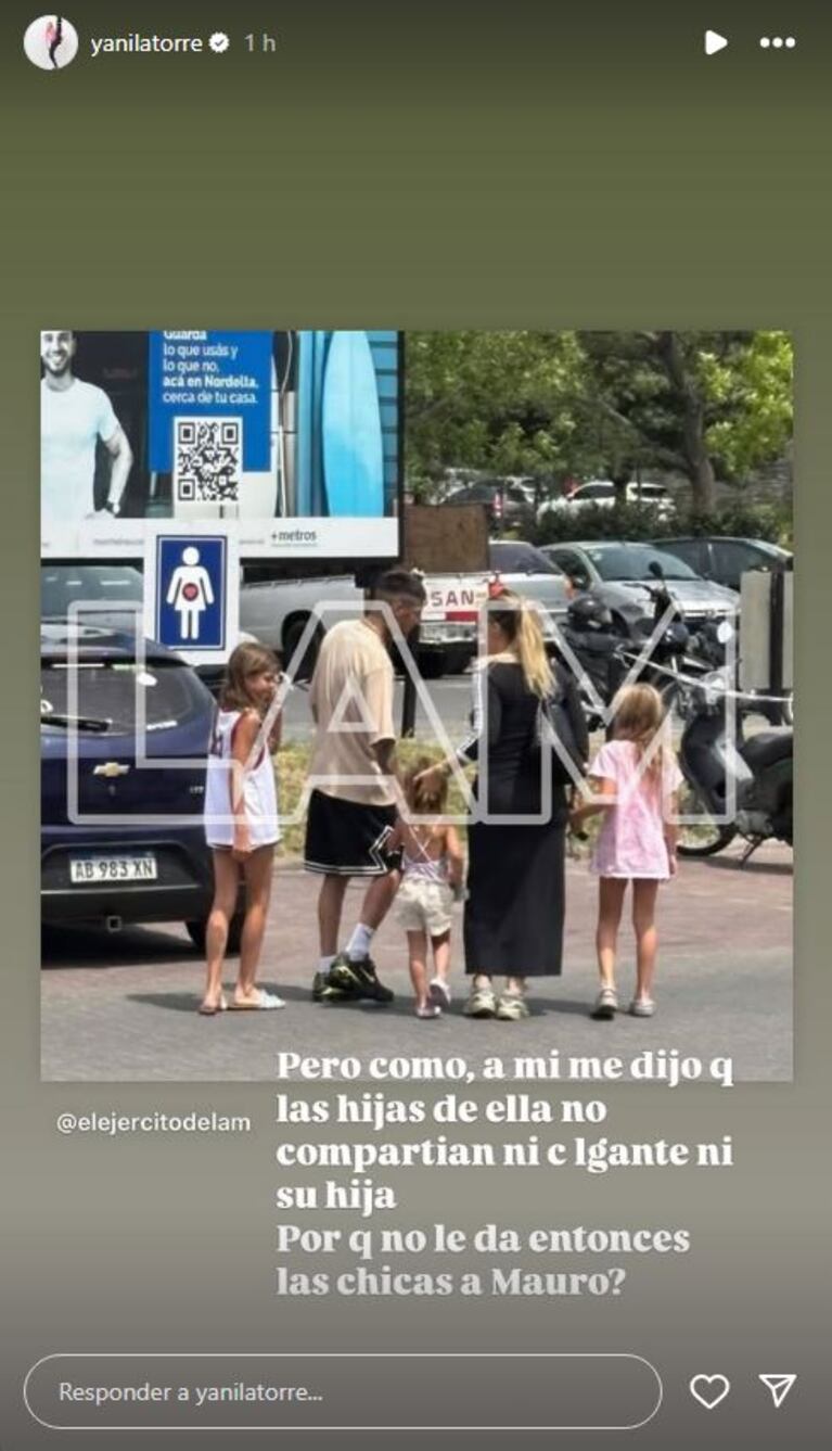 Foto: Captura de Instagram Stories (@yanilatorre)
