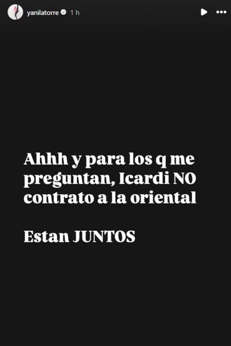 Foto: Captura de Instagram Stories (@yanilatorre)