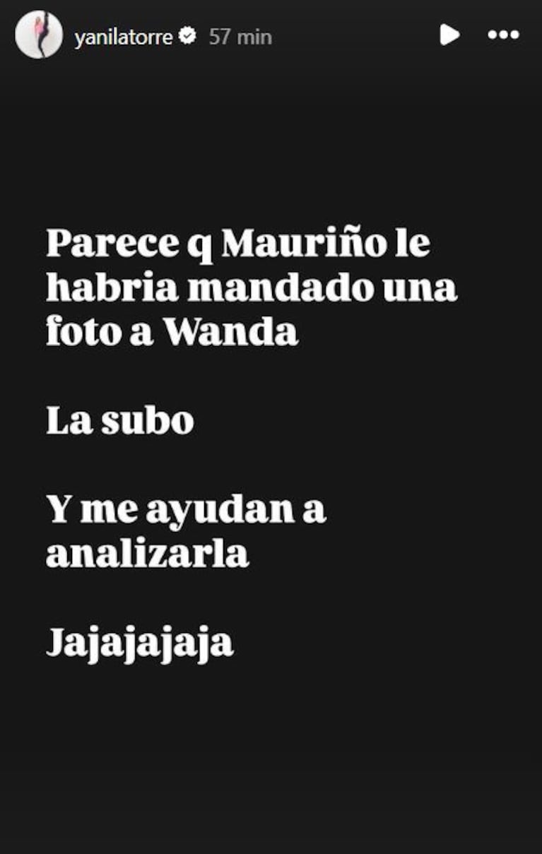 Foto: Captura de Instagram Stories (@yanilatorre)
