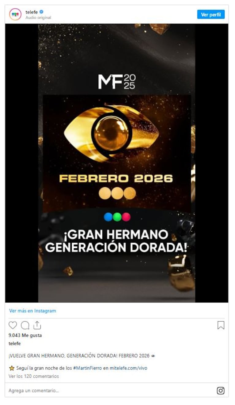 Foto: Captura de Instagram (@telefe)
