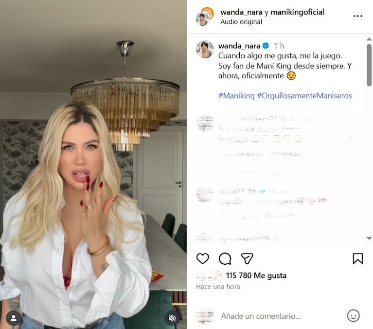 Foto: Captura de Instagram (@wanda_nara)