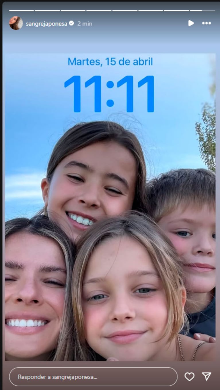 Foto: captura de pantalla de Instagram de China Suárez.