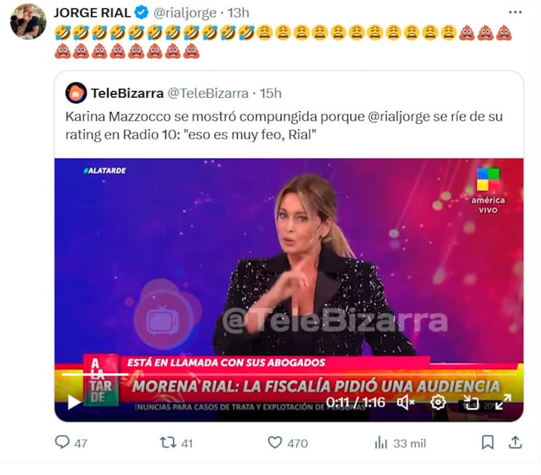 Foto: captura de pantalla de X.