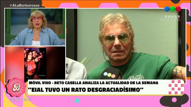 Foto: captura de Telefe, de A la Barbarossa.