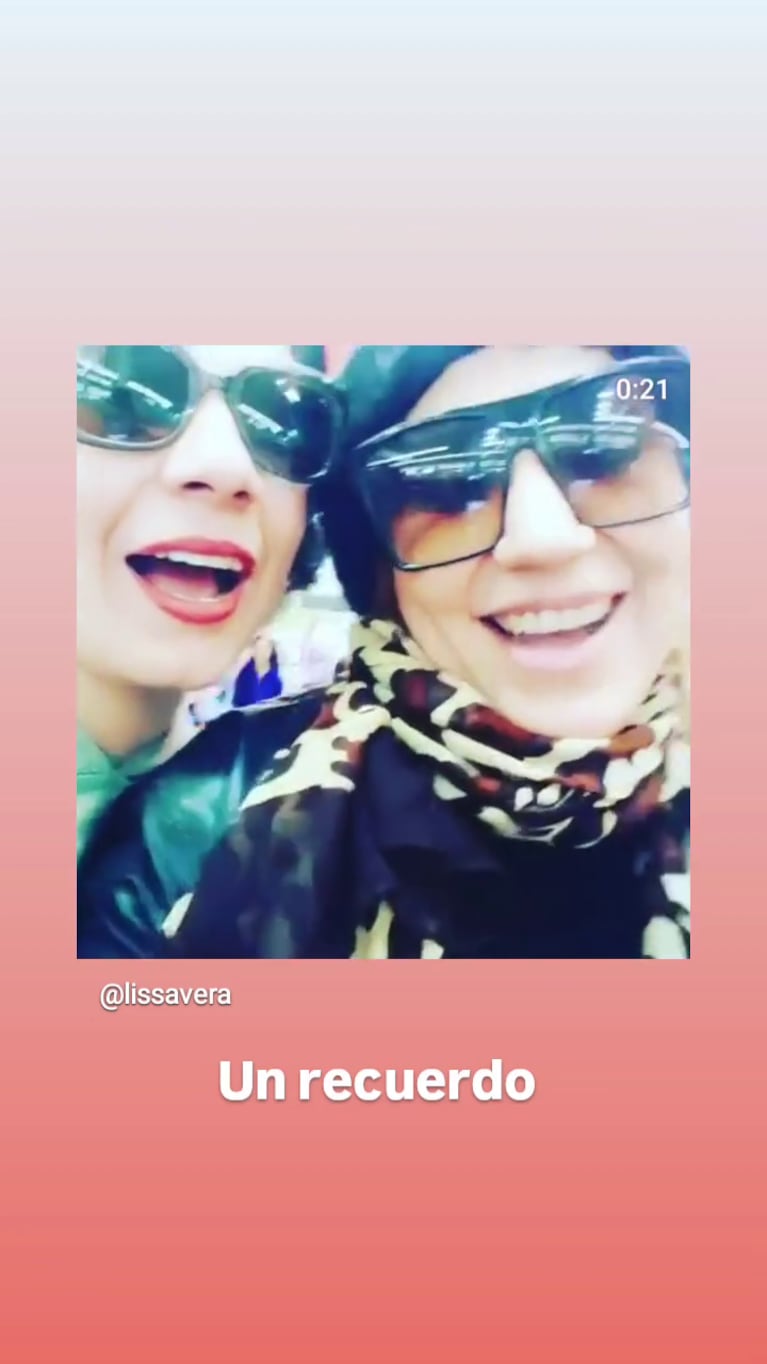 Foto: Captura de video de Instagram Stories (@lissavera)