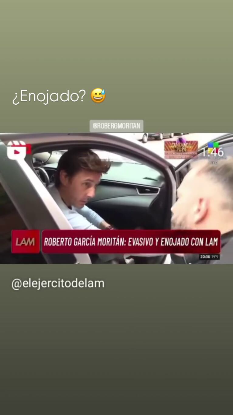Foto: Captura de video de Instagram Stories (@robergmoritan)