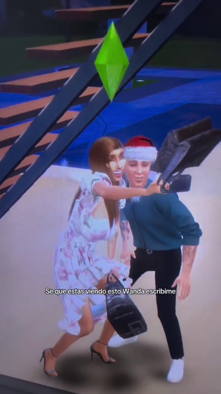 Foto: Captura de video de TikTok reposteado por @wanda_nara en su Instagram