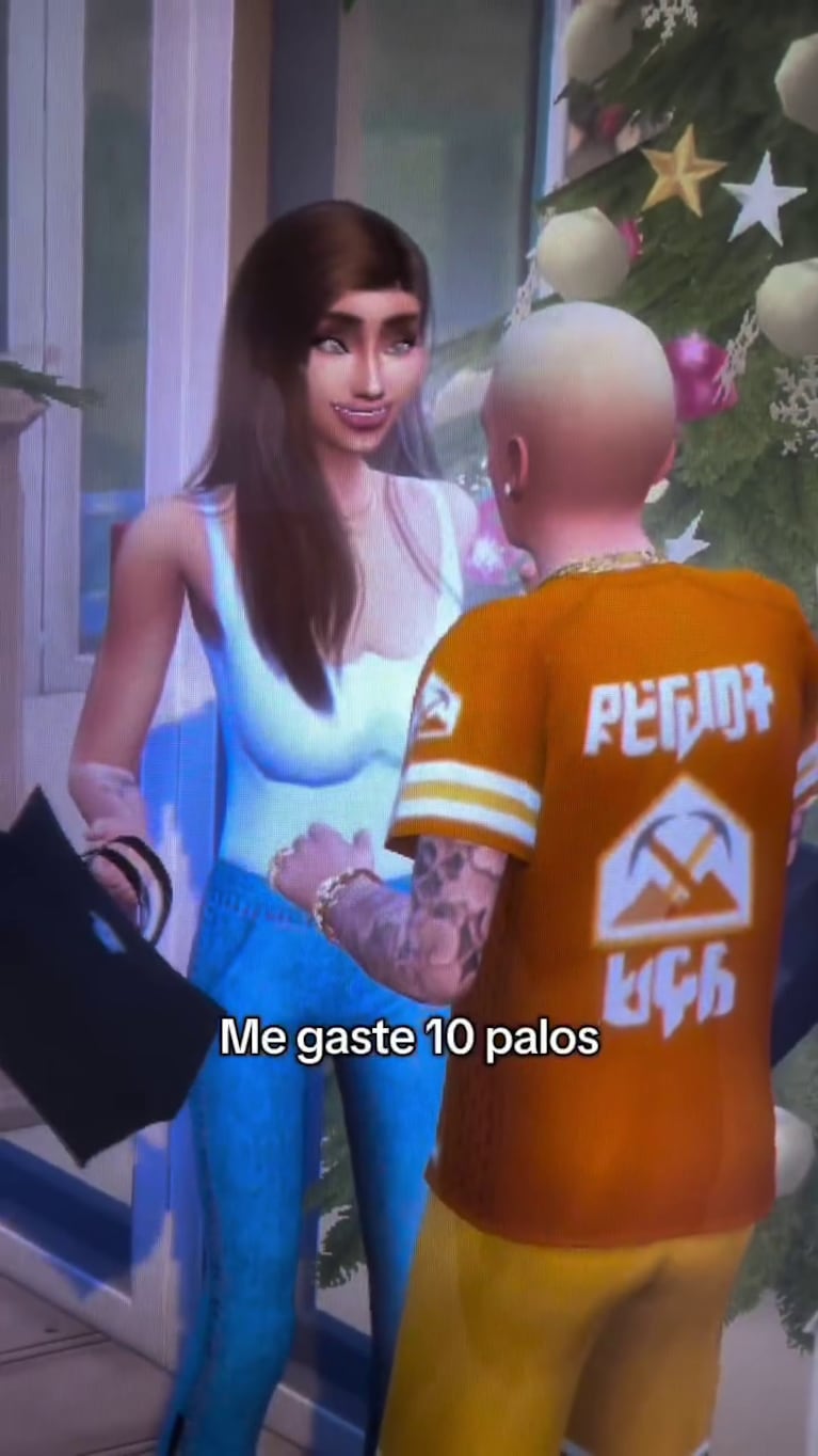 Foto: Captura de video de TikTok reposteado por @wanda_nara en su Instagram