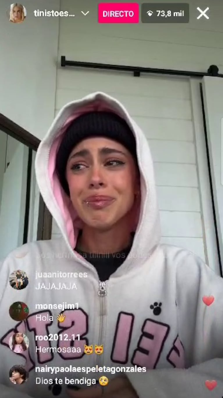 Foto: Captura de vivo de Instagram (@tinistoessel)