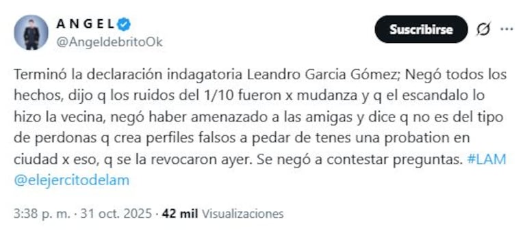 Foto: Captura de X (@AngeldebritoOk)