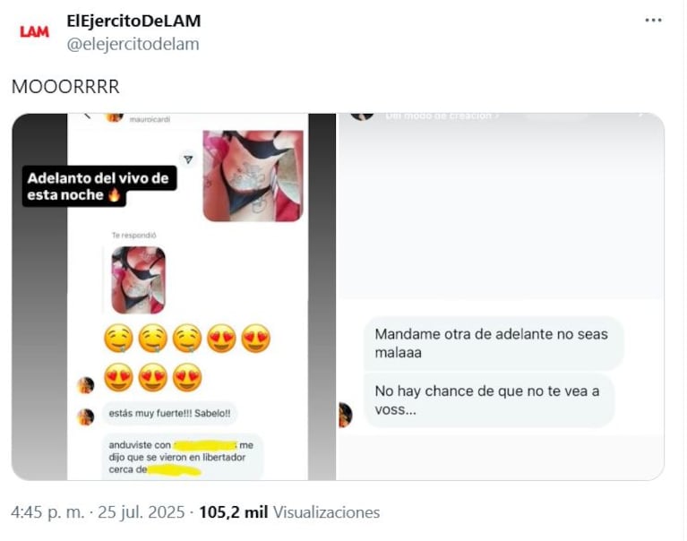 Foto: Captura de X (@elejercitodelam)