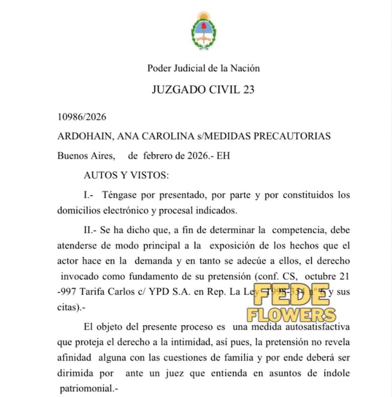 Foto: Captura de X (@fedeflowersok)