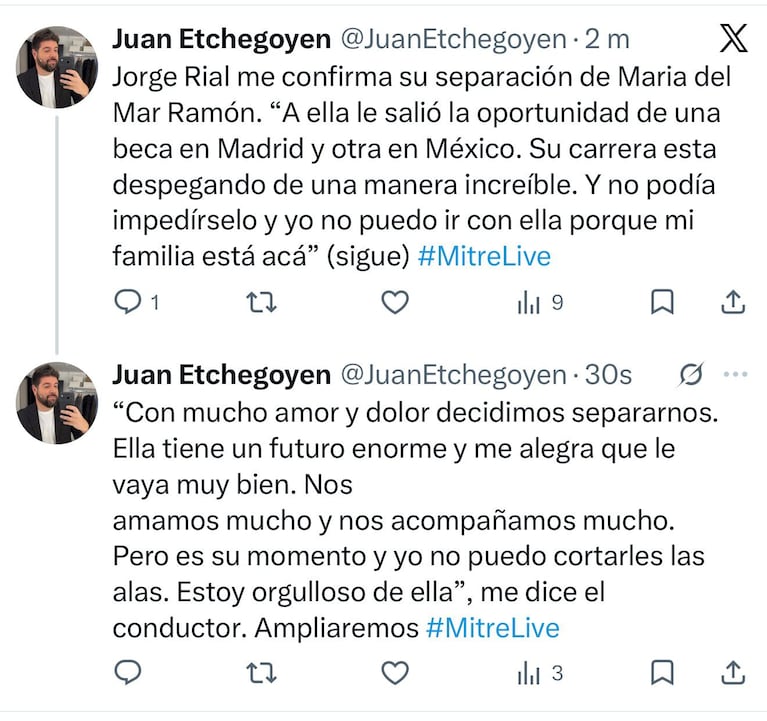 Foto: Captura de X (@JuanEtchegoyen)