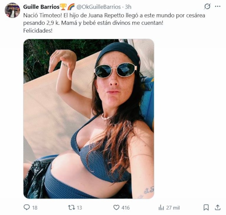 Foto: Captura de X (@OkGuilleBarrios)