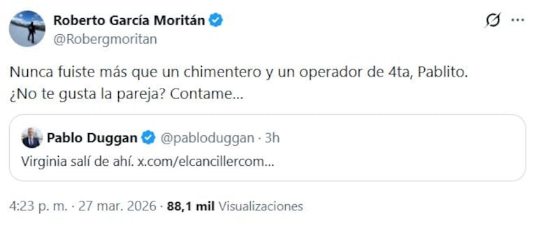 Foto: Captura de X (@Robergmoritan)