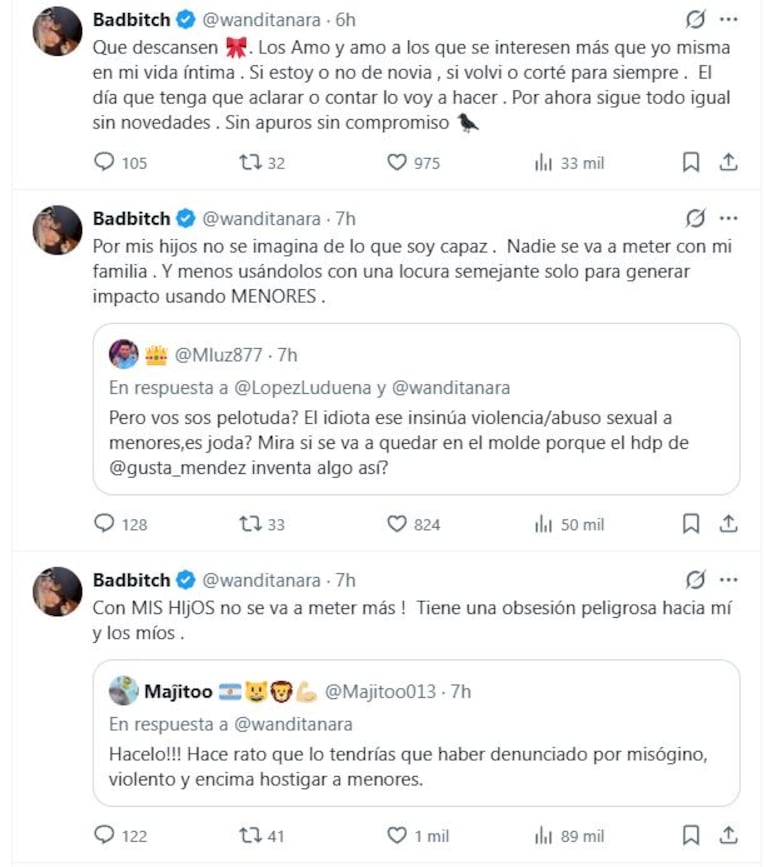 Foto: Captura de X (@wanditanara)