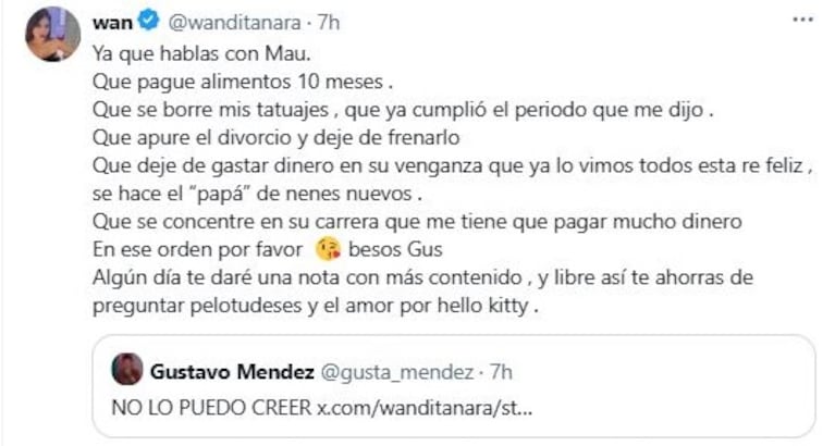 Foto: Captura de X (@wanditanara)