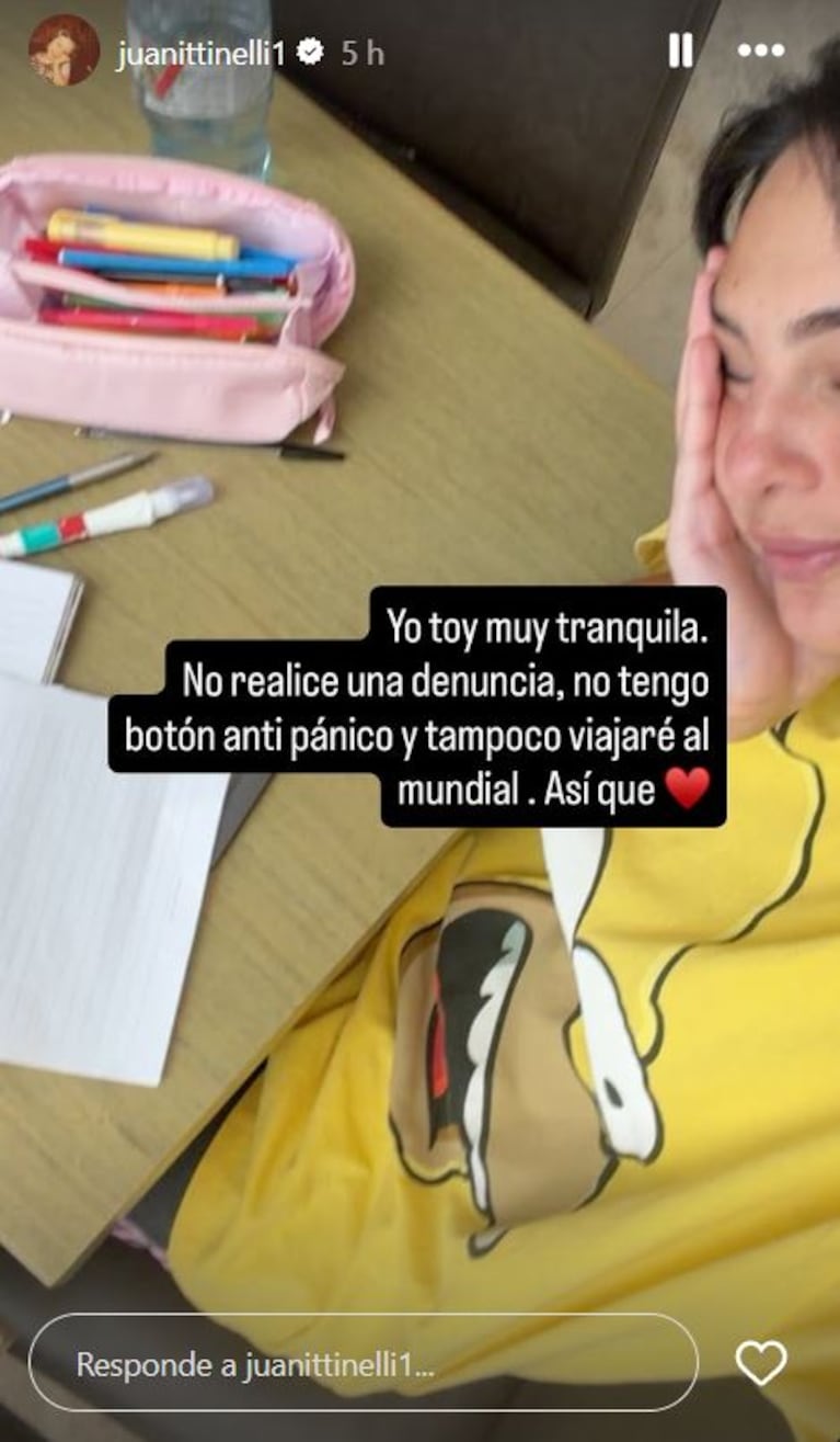Foto: Captura Instagram Stories (@juanittinelli1)