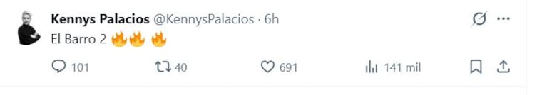 Foto: captura Twitter/ X @KennysPalacios