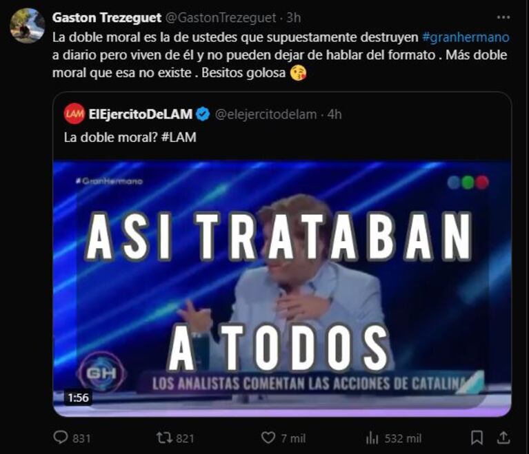 Foto: Captura X (@AngeldebritoOk y @GastonTrezeguet)