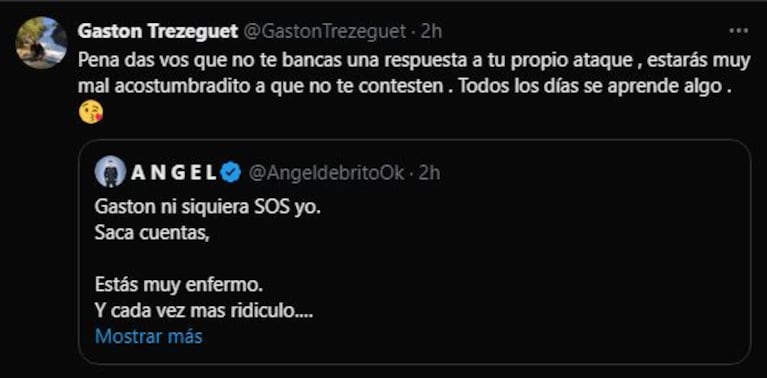 Foto: Captura X (@AngeldebritoOk y @GastonTrezeguet)